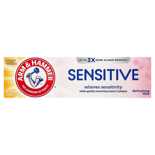 Arm & Hammer, зубная паста против кариеса с фторидом, для чувствительной кожи, освежающая мята, 127 г (4,5 унции)