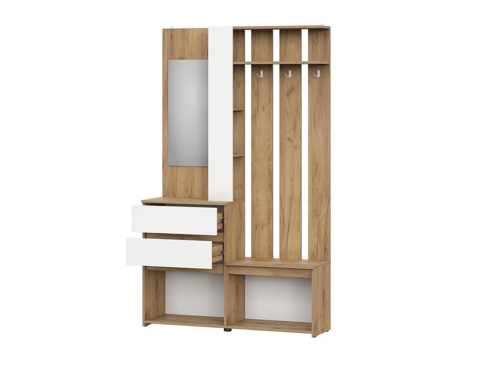 Прихожая Некст 1 вар. 1 / Дуб золотой/Белый