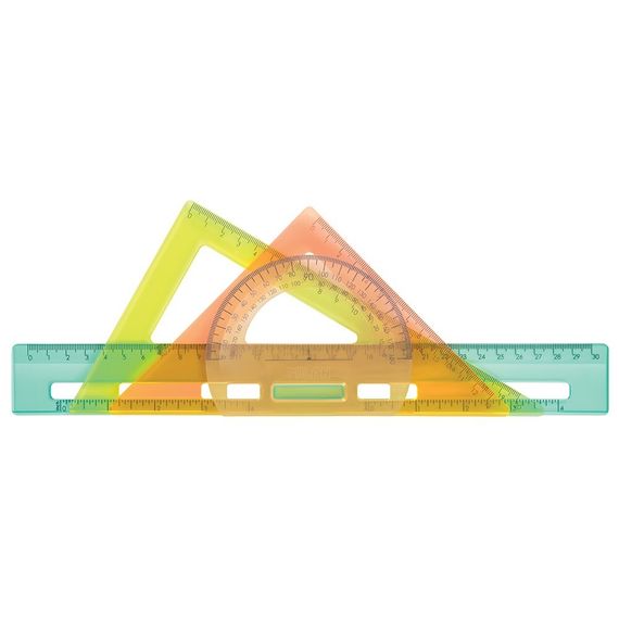 Xətkeş \ линейка GEOMETRY SET 4 PIECES NEW LOOK