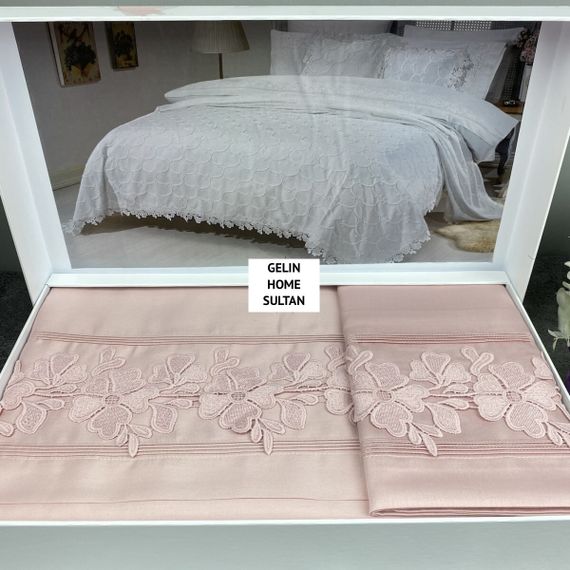 Постельное белье Gelin Home SULTAN евро розовый