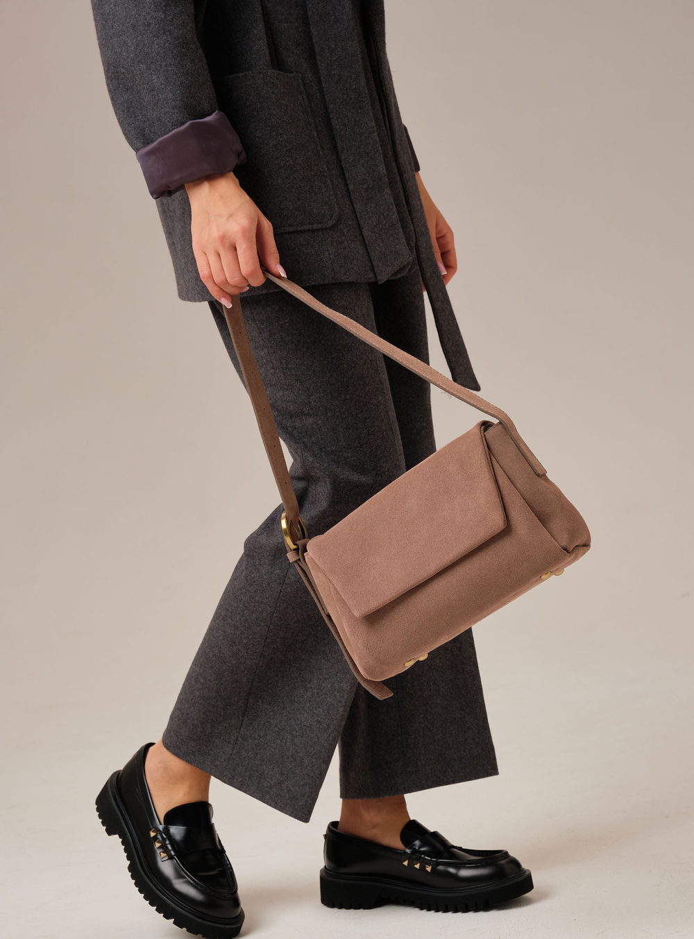 Замшевая сумка Nova DBR 31391 капучино