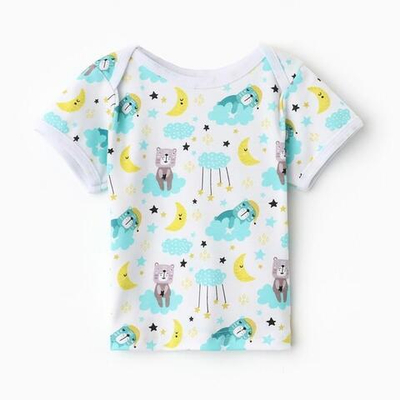 Кофточка для мальчиков 0207 И, Мишка на облаке, р. 68 см 9758484