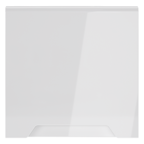 Накладка для розетки с заземлением, защитными шторками и крышкой, S70 (белый глянцевый)