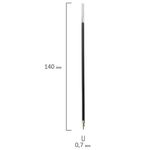 Стержень шариковый масляный BRAUBERG, 140 мм, ЗЕЛЕНЫЙ, игольчатый узел 0,7 мм, линия письма 0,35 мм, 170290