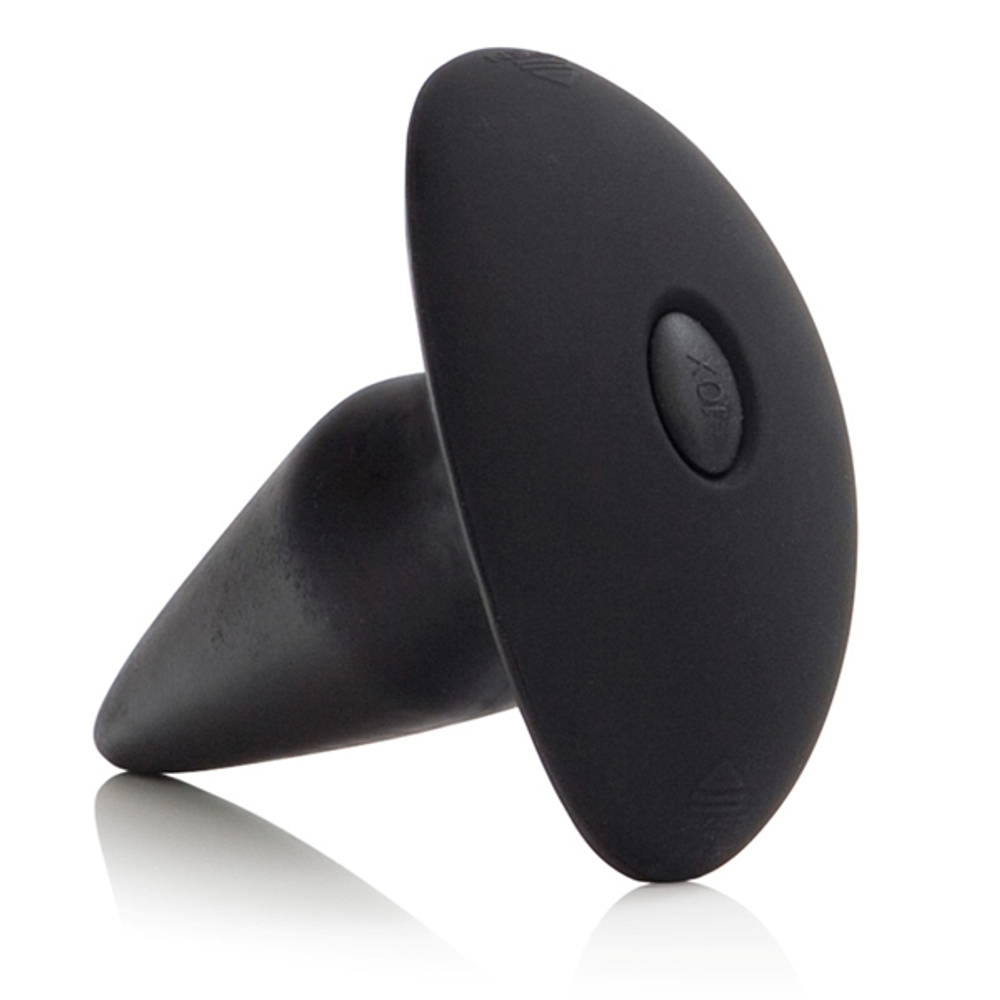 Чёрная анальная вибропробка 10 Function Risque Prober - 14,5 см.