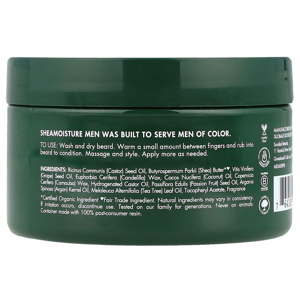 SheaMoisture, Для мужчин, бальзам для бороды, масло маракуйи и масло ши, 113 г (4 унции)