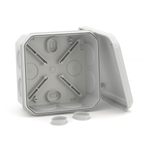 Коробка ответвительная с 8+2 кабельными вводами д.20/20мм,IP55,85х85х40мм