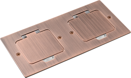 Лючок Surface 4 мод. (2 мод. 45х45 мм.),  красная медь,  IP44
