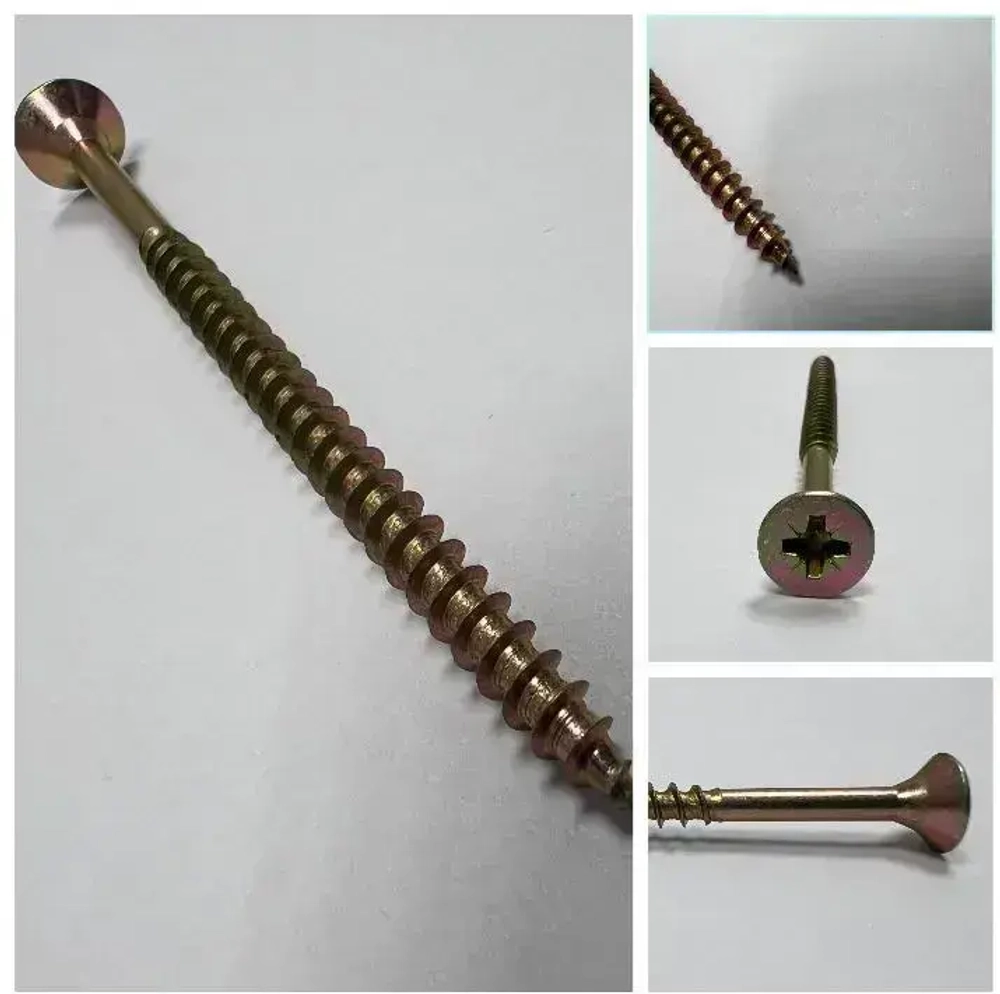 Саморез универсальный 6х100 желтый (100 шт.), SEWMETIZ