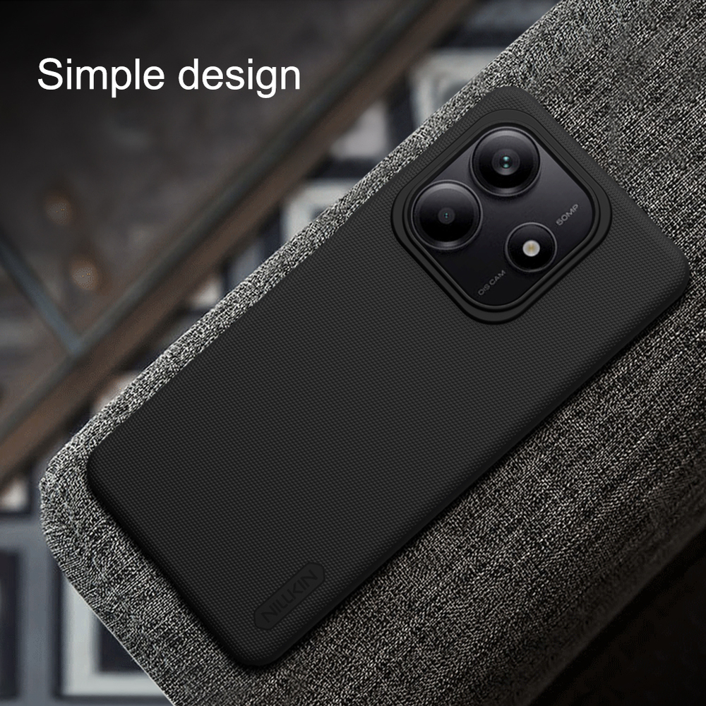 Тонкий жесткий чехол от Nillkin для Xiaomi Redmi Note 14 5G (версия Глобал), серия Super Frosted Shield