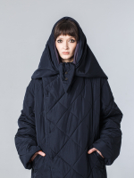 Утепленный платок "Косынка". Черный