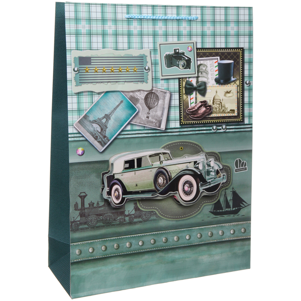 Пакет подарочный «Винтаж» 31*42*12 см, микс