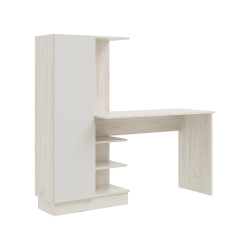 Компьютерный стол Юниор-4, Шарли Белый, Дуб Крафт Белый