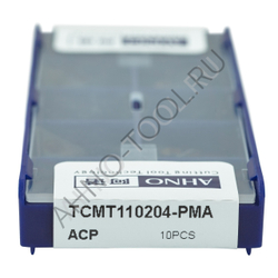 Пластина твердосплавная ISO TCMT110204-PMA ACP20E AHNO по стали, получистовая
