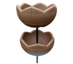 Садовый цветник Гейзер-2 с вазонами 500, цвет терракот, высота 1050