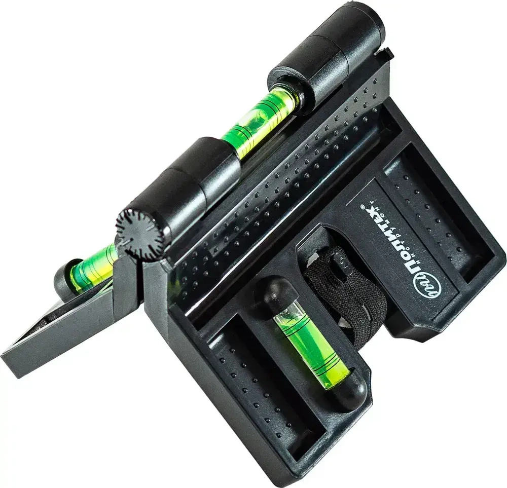 Уровень строительный угловой магнитный 3 глазка, Политех Инструмент