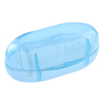 Зубная щётка детская, силиконовая, на палец, в контейнере, от 0 мес., цвет голубой 2932006