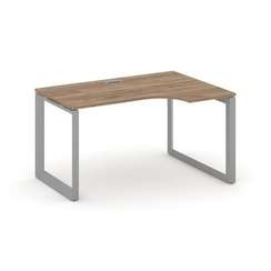 Style Project Стол рабочий эргономичный SN-59O.SPA-002(R) Дуб Табак/Металл Серый/Серебро Заглушка 15