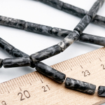 Доломит бусины ("яшма серая"), размер около 13,5*4 мм, цена за 13-14 шт (1/2 нити)