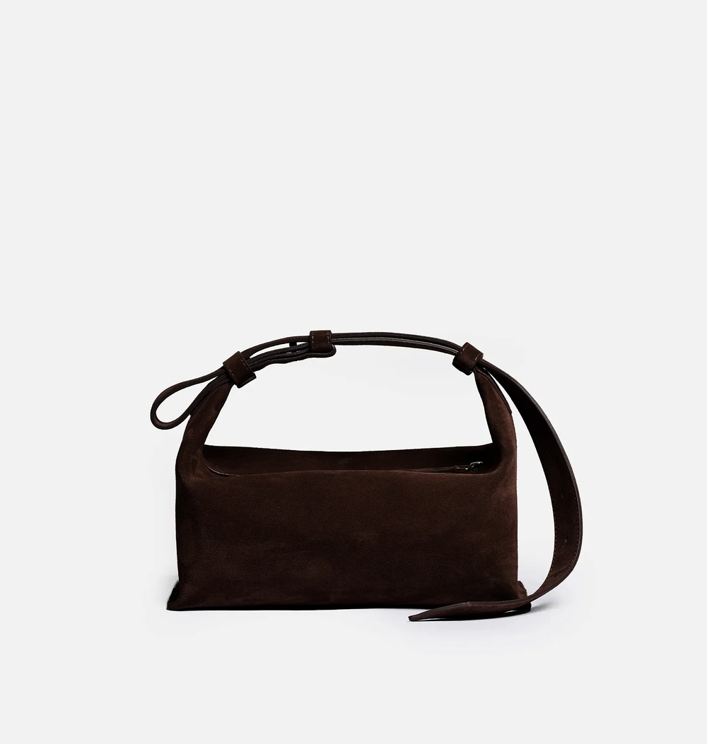 Сумка из натуральной замши BOBBI medium Fondant