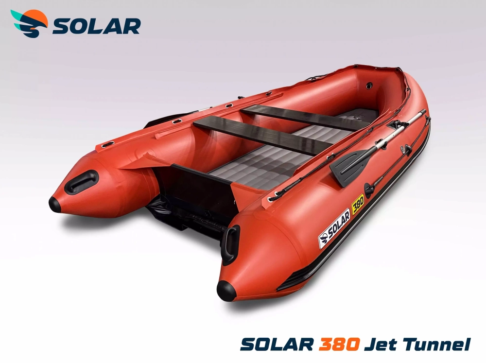 Лодка надувная моторная solar-380 jet tunnel
