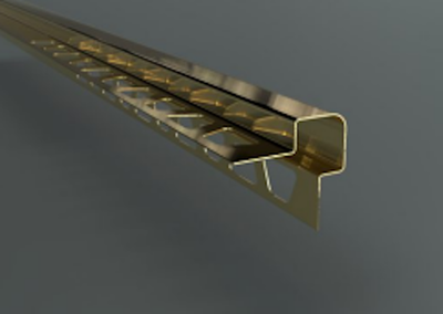 Антивандальный профиль для керамической плитки ZCPR, нержавеющая сталь шлифованная