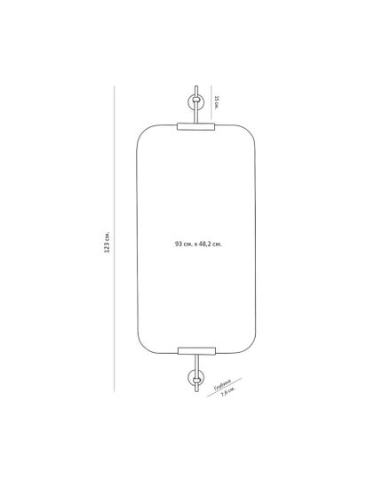 Серебряное настенное зеркало “Линарес”
