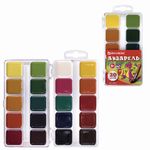 Краски акварельные BRAUBERG "АКАДЕМИЯ", 20 цветов, медовые, квадратные кюветы, пластиковый пенал, 190553