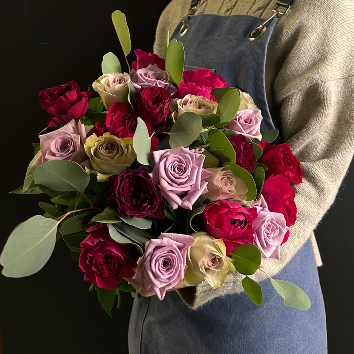 🌸 Витражный микс — букет интерьерных роз — 8 марта у Феи