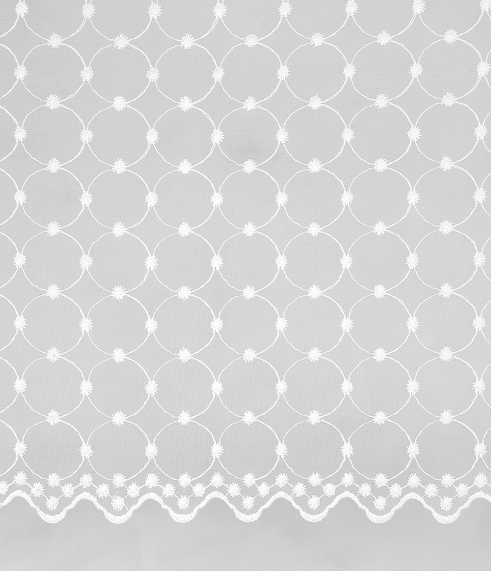 Тюль Legrand Ажур белый с фигурным краем