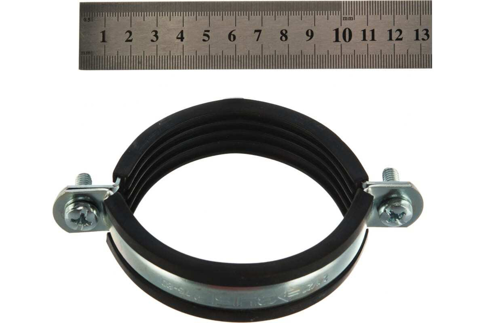 Трубный хомут с гайкой ЗУБР 2 1/2", 6шт, оцинкованный 37850-75-80