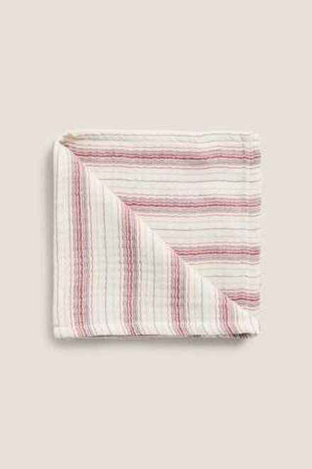 ZARA HOME ХЛОПЧАТОБУМАЖНЫЕ МУСЛИНОВЫЕ САЛФЕТКИ (УПАКОВКА ИЗ 2 ШТУК), СИНИЙ