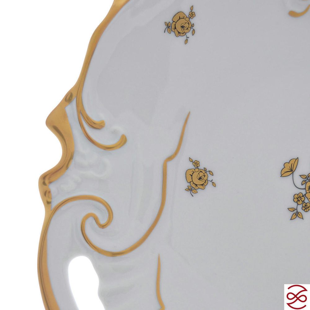 Блюдо Queen's Crown Золотая роза 31 см
