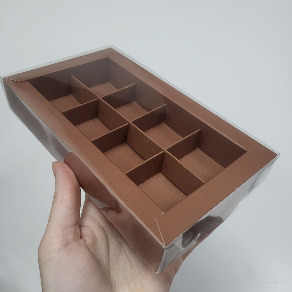 Коробка на 8 конфет Мокко Премиум 19*11*3 см