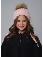 Шапка зимняя для девочки и снуд вязаные