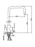 Смеситель для кухни с подключением фильтра FRAP F43801-6