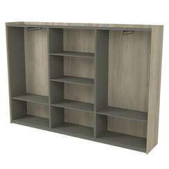 15ШТС.1811 Шкаф высокий, комбинированный, трехсоставный (2636*460*1828)