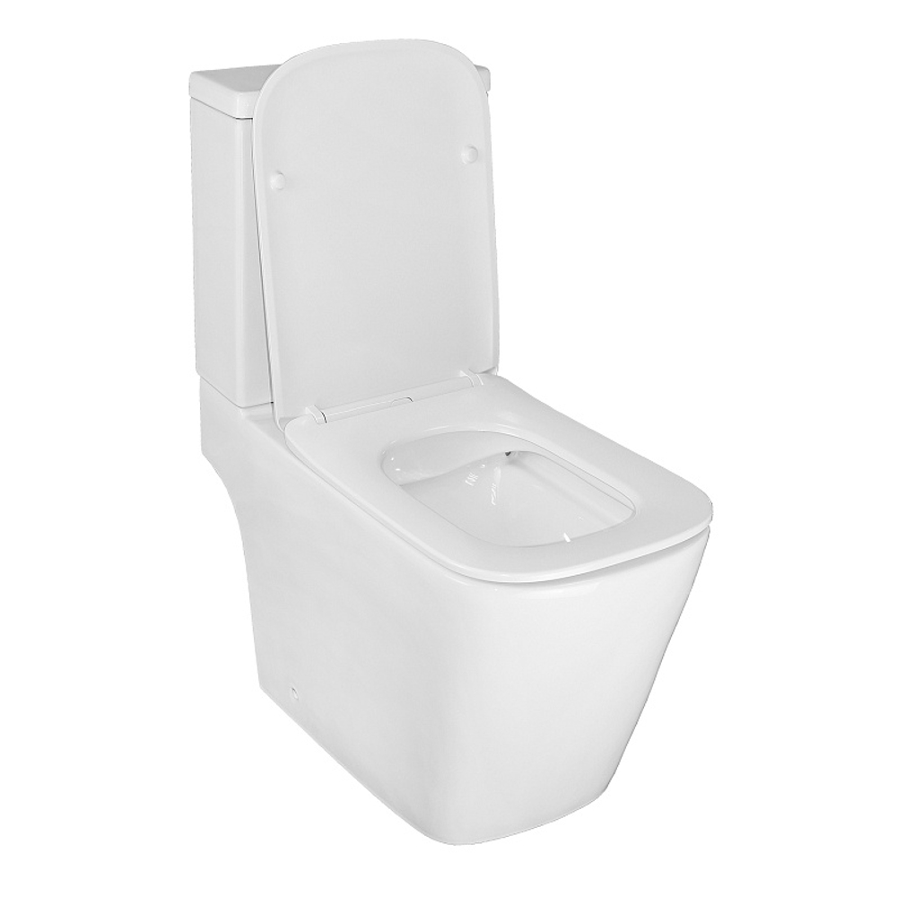 Унитаз-компакт Azario Ferra 365х650х785 напольный, безободковый, с быстросъемным сиденьем микролифт (AZ-1015)