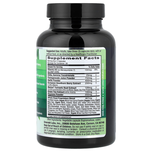 Emerald Laboratories, Heart, Artery & Vein Health, 90 растительных капсул