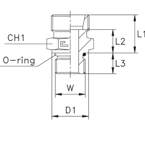 Штуцер FA DL18 UNF 7/8" (корпус)