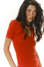 CASHMERE BLOUSE 01 CARROT