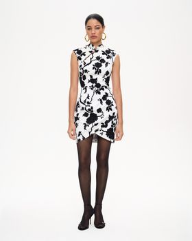 Платье мини из жакарда