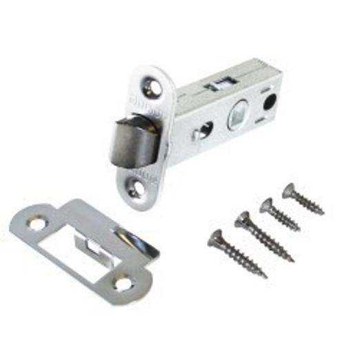 Защелка АЛЛЮР АРТ L45-8 R18 СР хром, овал. торц.планка 18мм б/ручек     / 11576