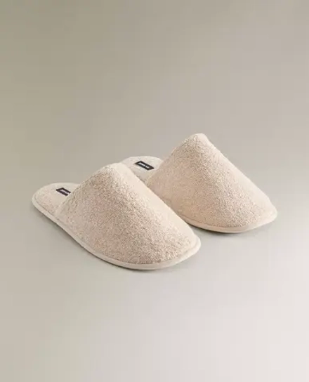 ZARA HOME МАХРОВЫЕ ТАПОЧКИ, ПЕСОЧНЫЙ