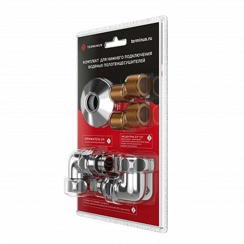 Комплект уголок со сгоном 3/4х1/2 г/ш (2шт), эксцентрик(2шт), отражатель(2шт)