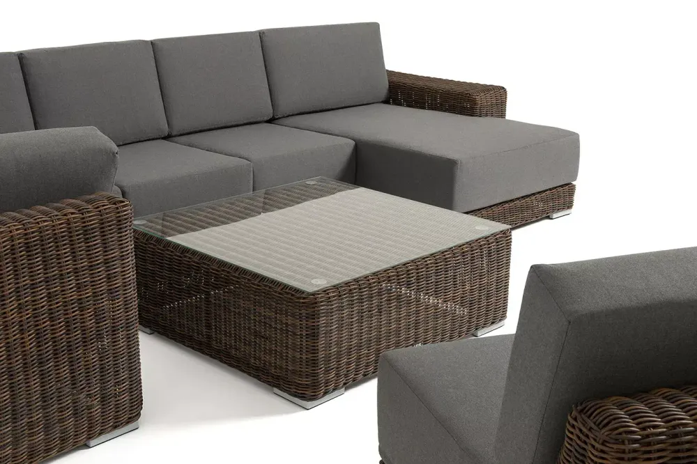 "Капри" трансформирующаяся лаунж-зона из искусственного ротанга, цвет коричневый