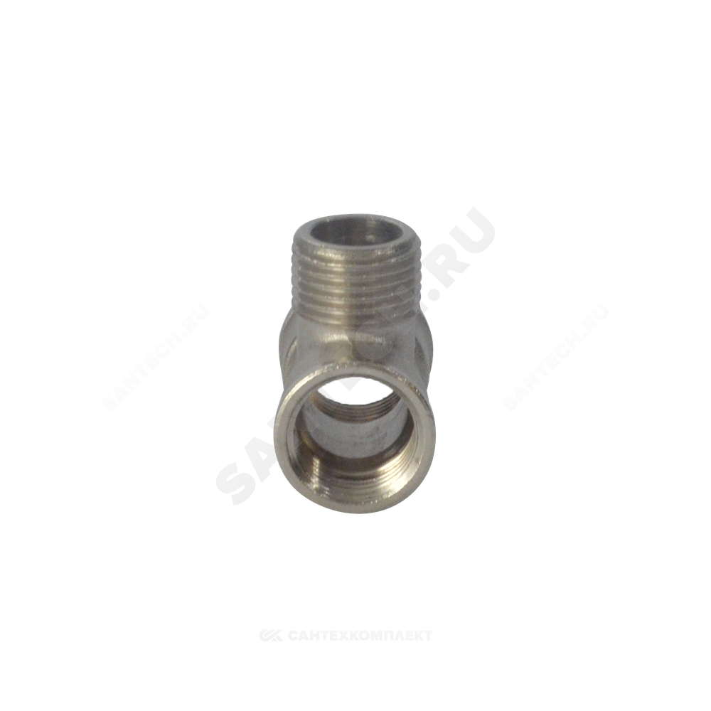 Тройник латунь никель Ду 15 (1/2") ВР/НР/ВР SantechSystems