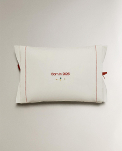 Zara Home наволочка декоративная из хлопка, молочный, 30x40 см · 9604/008