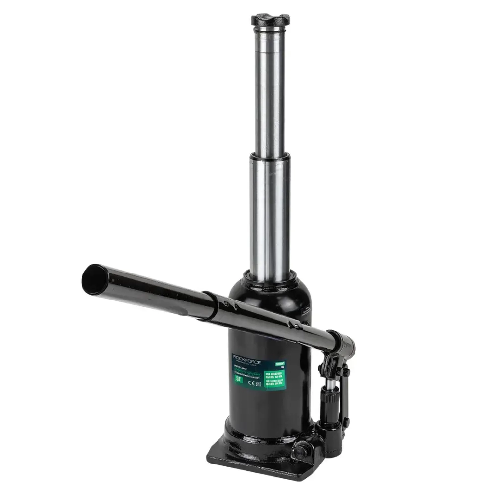 Домкрат бутылочный двухштоковый 5т (h min 230мм, h max 500мм) RockForce RF-TH805001 BIG