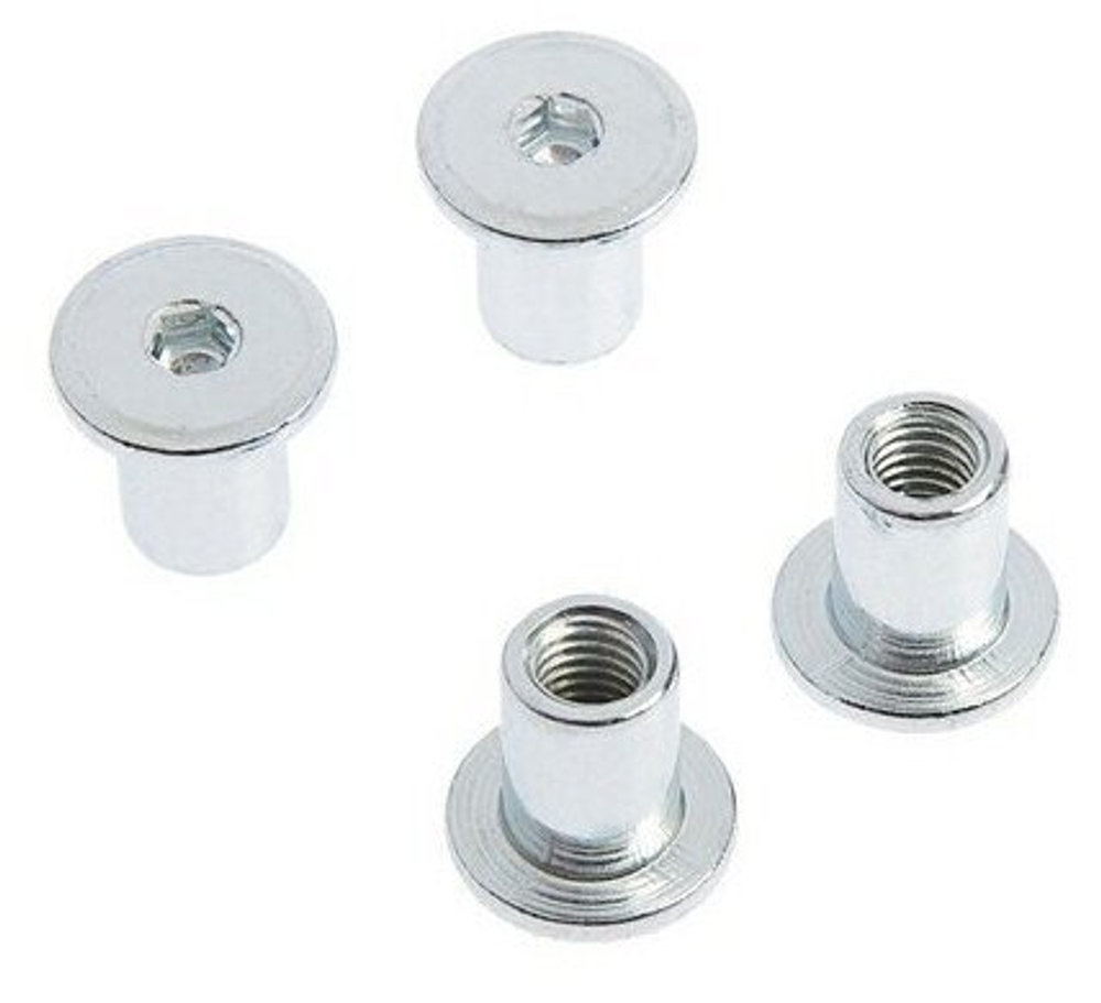 ГАЙКА-ВТУЛКА ELEMENT ПЛОСКАЯ ОЦИНК М6Х12ММ 4ШТ